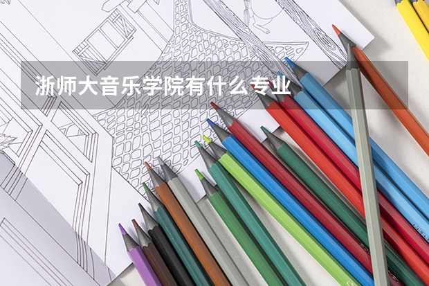 浙师大音乐学院有什么专业