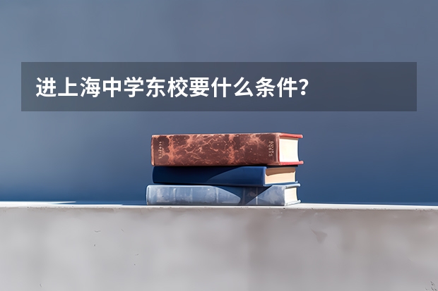 进上海中学东校要什么条件？