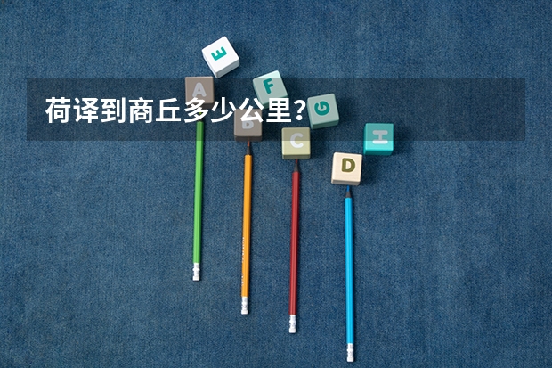 荷译到商丘多少公里？