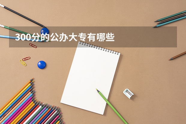 300分的公办大专有哪些