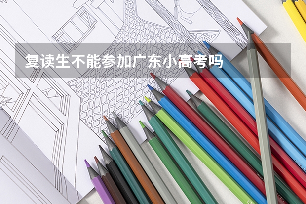 复读生不能参加广东小高考吗