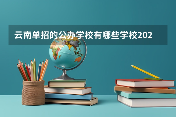 云南单招的公办学校有哪些学校2023？