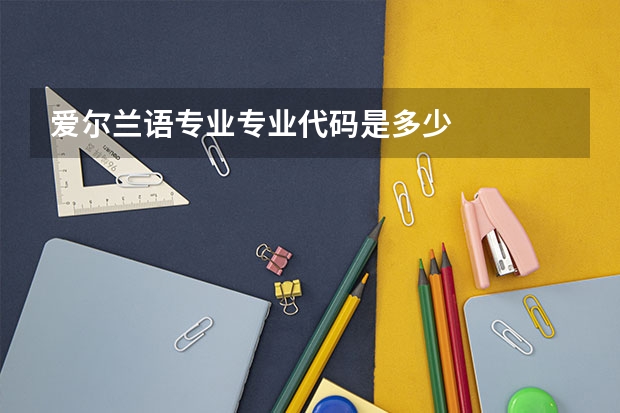 爱尔兰语专业专业代码是多少