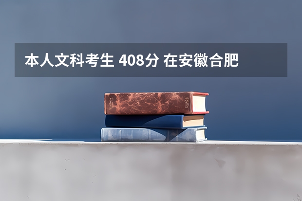 本人文科考生 408分 在安徽合肥能上什么公办专科院校