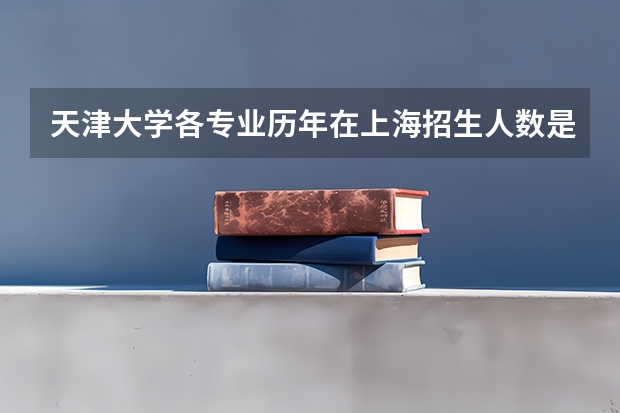 天津大学各专业历年在上海招生人数是多少