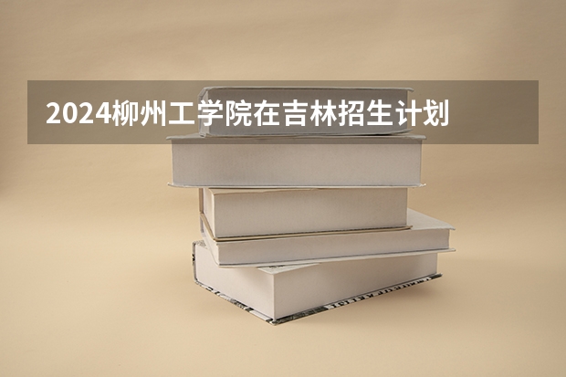 2024柳州工学院在吉林招生计划 招生人数