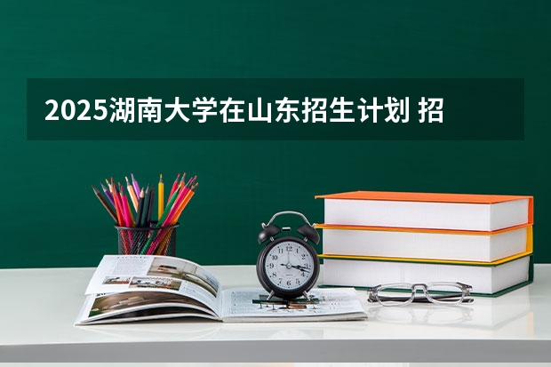 2025湖南大学在山东招生计划 招生人数预测