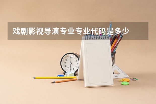 戏剧影视导演专业专业代码是多少