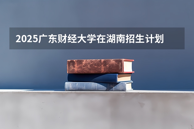 2025广东财经大学在湖南招生计划 招生人数预测