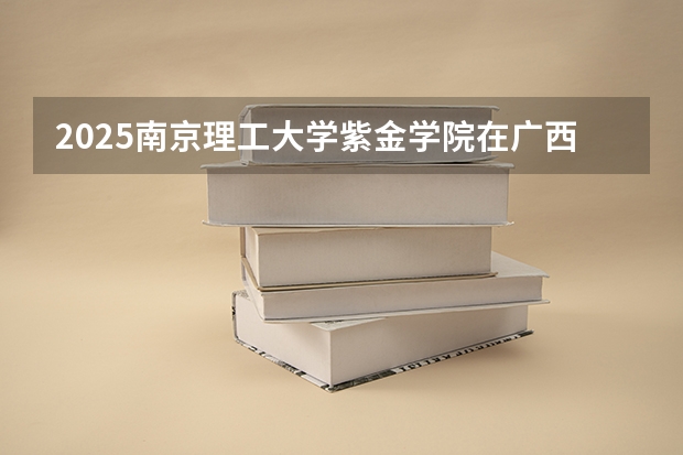 2025南京理工大学紫金学院在广西招生计划 招生人数预测
