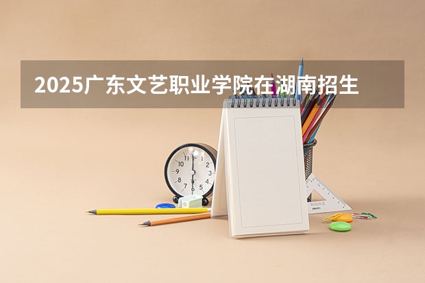 2025广东文艺职业学院在湖南招生计划 招生人数预测